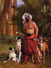 Jean-leon Gerome Canvas Paintings - The Negro Master of the Hounds